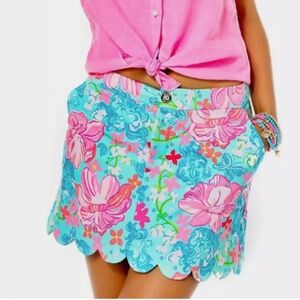 Lilly Pulitzer Colette Knit Skort Style #008132 Size 4 Surf Blue Color